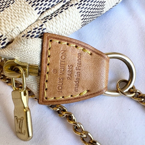 Authentic Louis Vuitton Damier Azur Mini Pochette - Picture 5 of 10